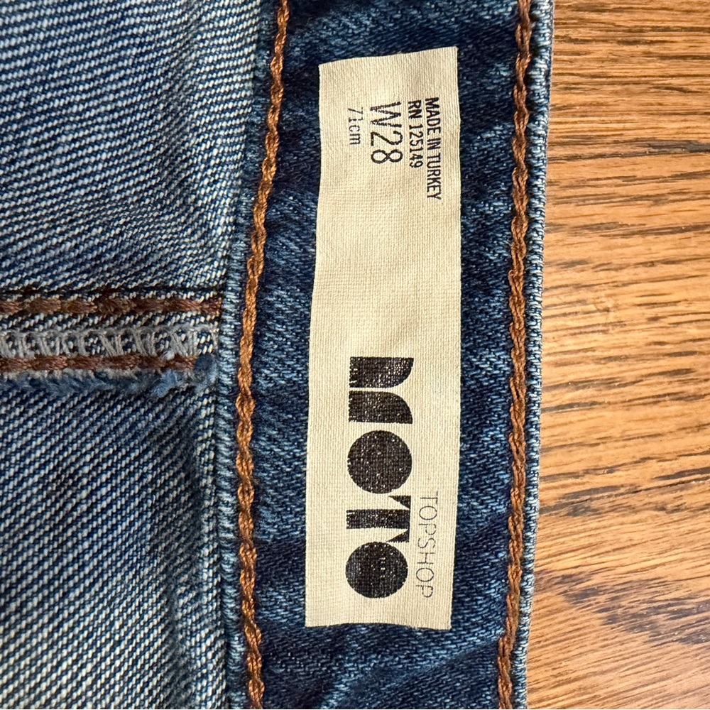 Topshop Dark Blue Denim Mini Skirt - Picture 3 of 3